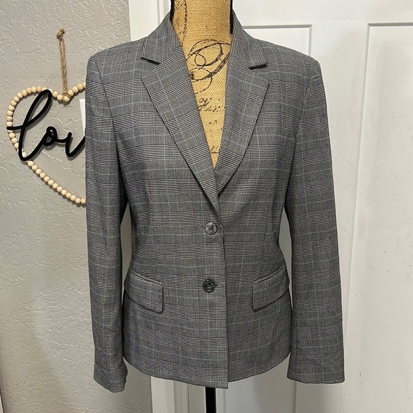 MICHAEL Michael Kors Gray Plaid Blazer - Picture 1 of 12